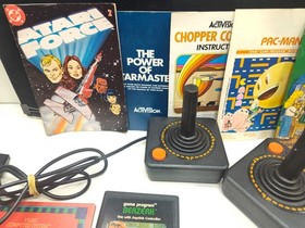 Vintage ATARI System Controllers Joy Sticks + Games Manuals UN-Tested 'AS-IS'
