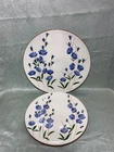 Vintage Stangl Pottery plates in the "Chicory" pattern. This hand-painted patter