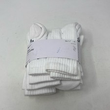 NIKE Everyday Kids Cushioned Crew Socks 6-Pair White/Black Small