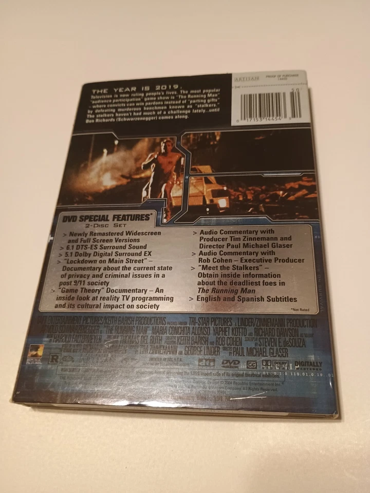 The Running Man (DVD 2-Disc 1987) Sci-Fi Arnold Schwarzenegger - Image 2 of 3