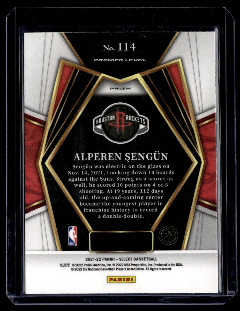 2021-22 Panini Select #114 Alperen Sengun Blue Shimmer