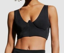  176 OYE Women's Black Solid Angelina Underwire Bikini Top Swimwear Size Small