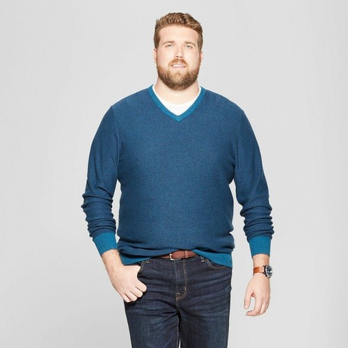 Men's Big \u0026 Tall Long Sleeve V-Neck 