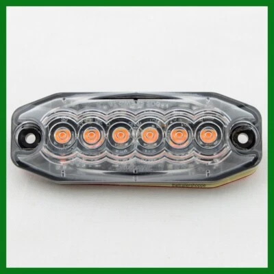 Maxxima M20388YCL Amber Clear Lens 6 LED Strobe Warning Surface Mount