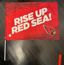 2 Arizona Cardinals Red NFL Football Fan Gear Large Stadium Flags Double Sided