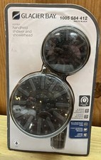 Glacier Bay 6-Spray 5 Dual Wall Mount Fixed and Handheld Shower Head MatteBlack