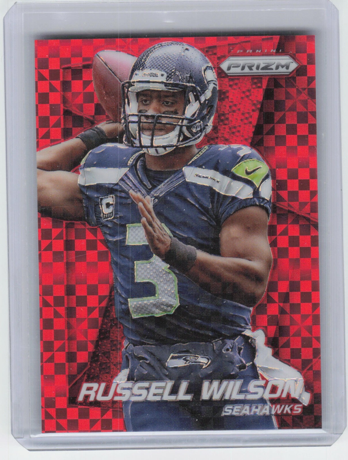 2014 Panini Prizm Russell Wilson #138 Red Power Prizm /125 Seahawks