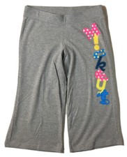 Vintage Disney Parks Classic Mickey Mouse Gray Cropped Sweatpants Women  s Size M