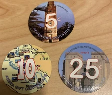 IRAQ EMBASSY NOT AAFES EFI NAAFI POG  2013 5c, 2014 10c, 2014 25c.