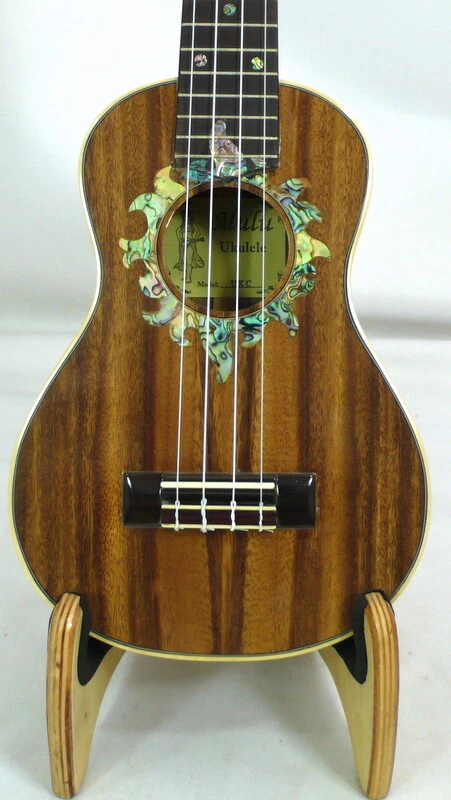 Alulu Solid Acacia Koa Concert Ukulele, Sun Abalone inlay no case no bag HUA665$ - Image 2 of 4