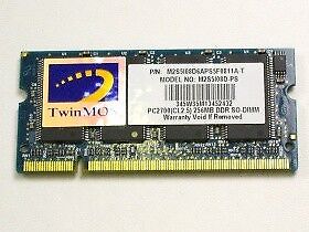 256 Ram PC2700 (CL2.5) DDR SO-DIMM  1165631-44307 - Afbeelding 1 van 1