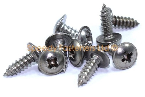 10x Honda Edelstahl Motorrad Verkleidung Self Tapper Schrauben 4.2mm x 12mm