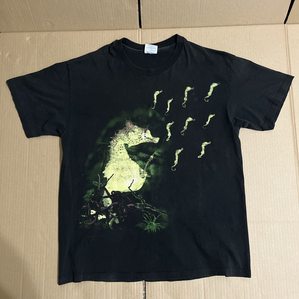 Vintage Nirvana Seahorse T-Shirt Size XL Single Stitch Hanes Vintage Nirvana Seahorse T-Shirt Size XL Single Stitch Hanes