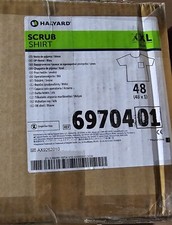 Halyard Scrub Shirts, XXL, Blue, Case of 48, 69704 Large quantity available