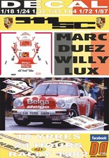 DECAL PORSCHE 911 SC "BASTOS" MARC DUEZ YPRES R. 1982 WINNER (06)