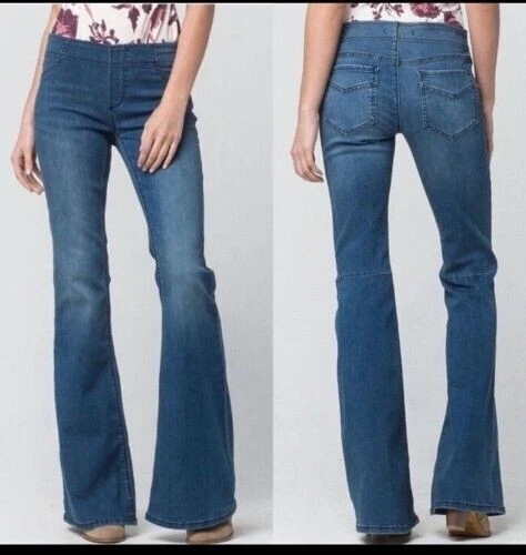 Flare pull top on jeggings