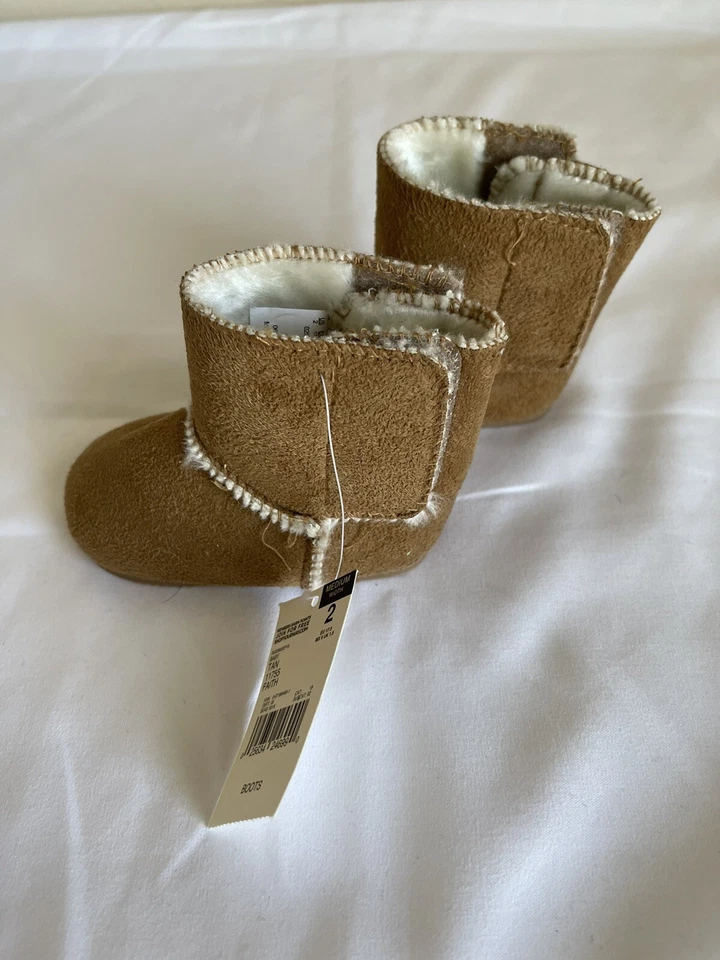 Botas interiores WonderKids bebé niña gamuza tostada piel sintética s 2 Foto 3 de 4