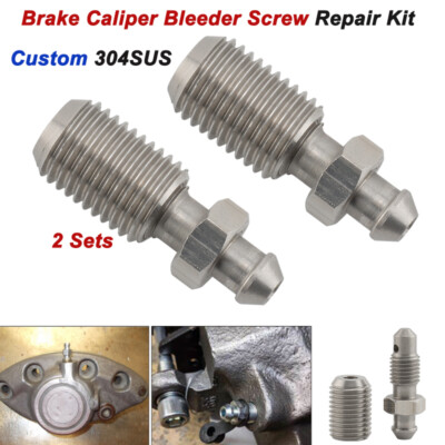 2X 57601 Brake Caliper Bleeder Screw Repair Replacement Kit For Harley