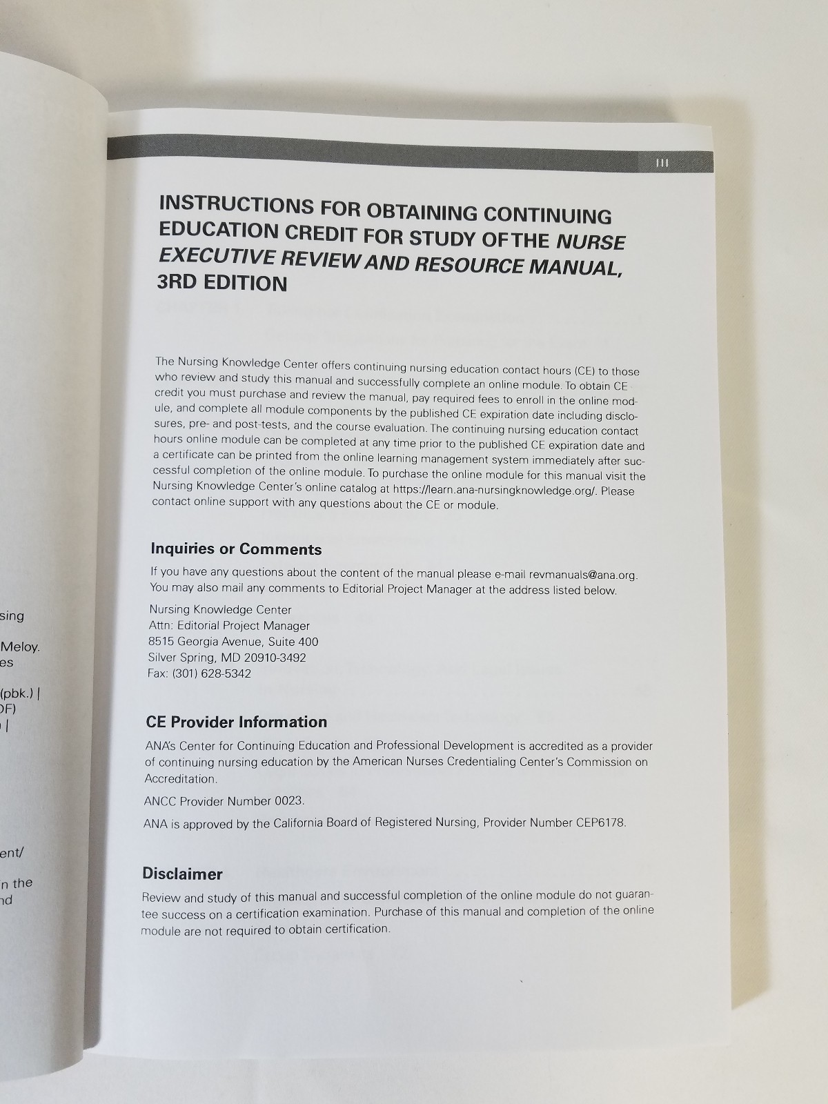Nurse Executive Review and Resource Manual, 3rd Edition by Al Rundio, Faye  Meloy and Virginia Wilson (2016, Paperback) | eBay