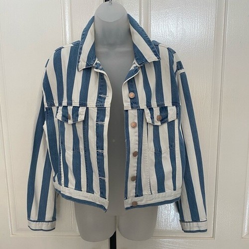 forever 21 striped denim jacket