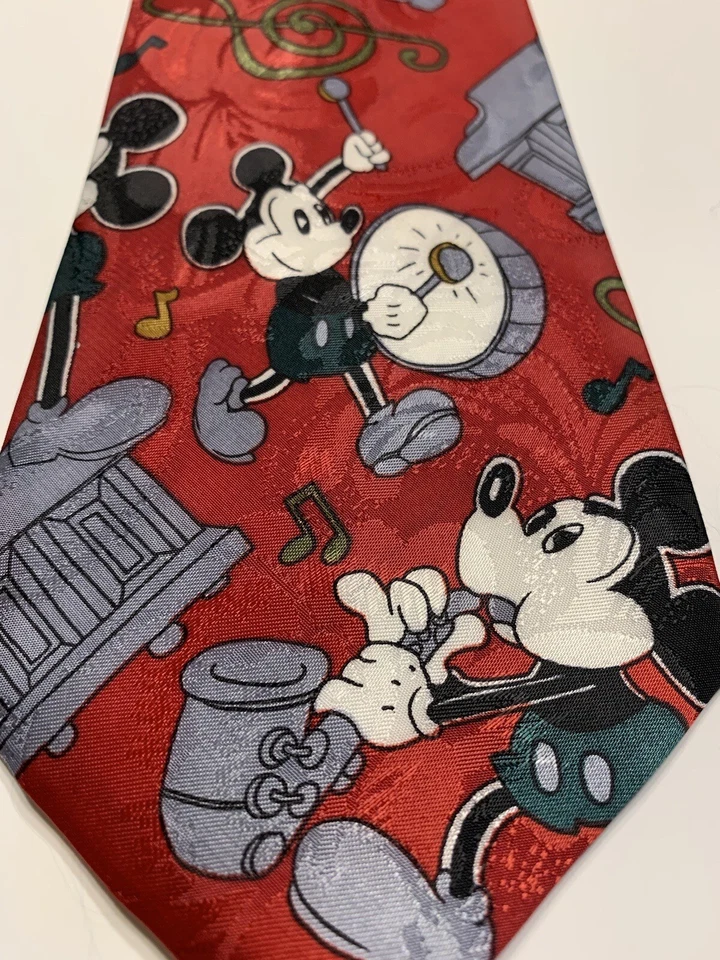 Vintage Disney Mickey Mouse Marching Band Olympia Men's Neck Tie - Image 2 of 4