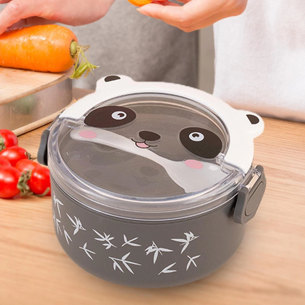 Lunch Box Container Cartoon Thermal Bento Box Stackable Leakproof Food Container