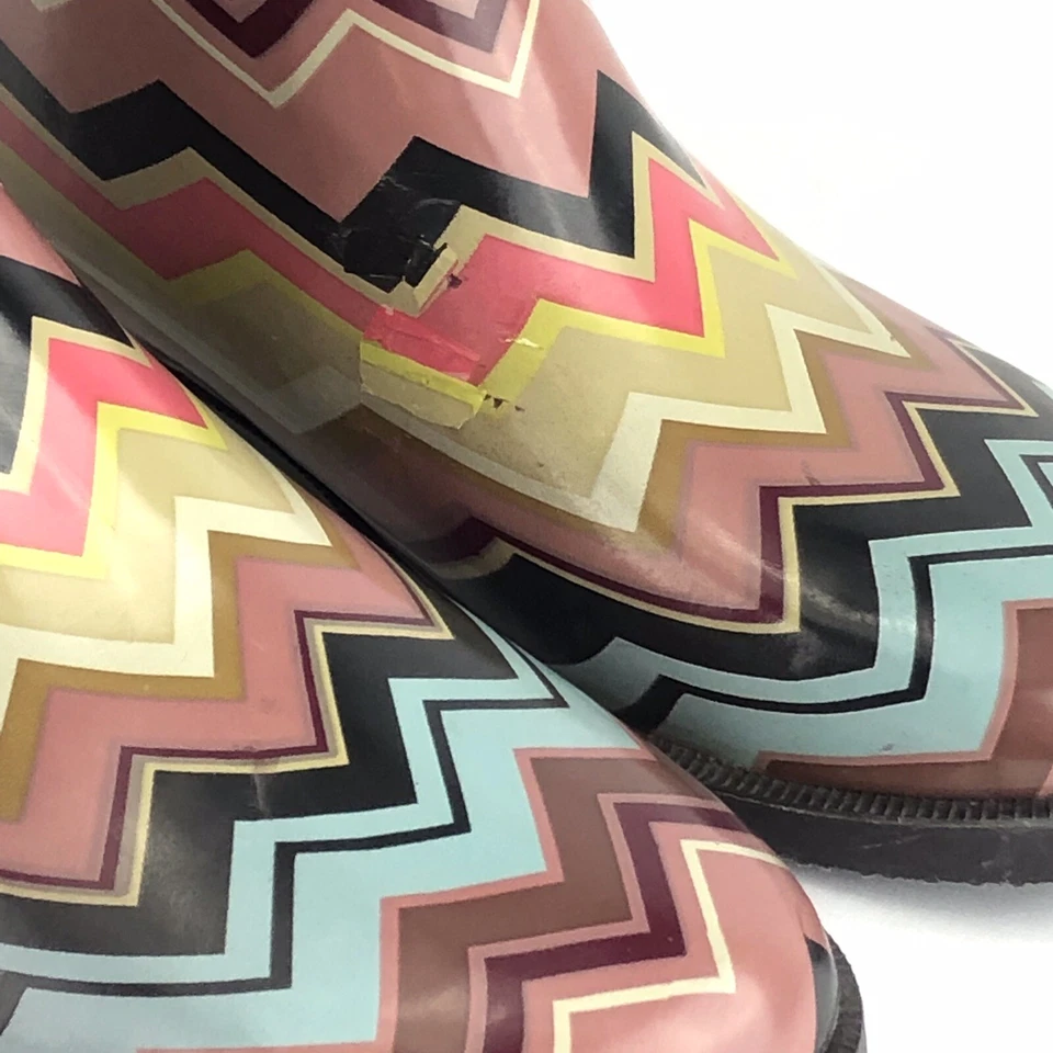 Botas de lluvia altas Missoni for Target para mujer talla 7 Chevron Zig Zag pequeño defecto Foto 3 de 4