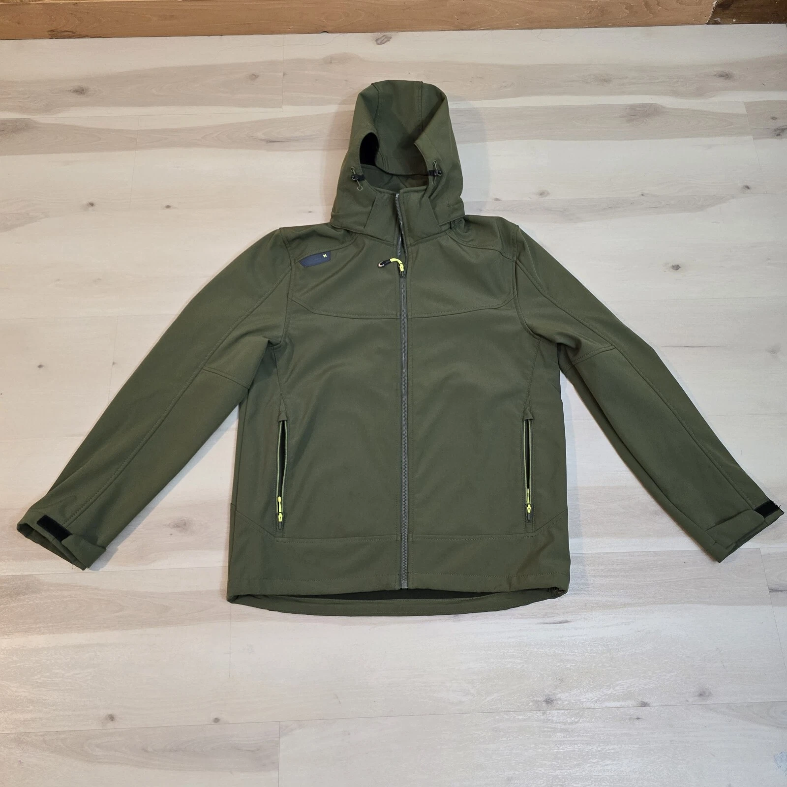 Raintex C&A All Weather Gear Fullzip Hoodie Olive Green Outdoor Jacket Size M