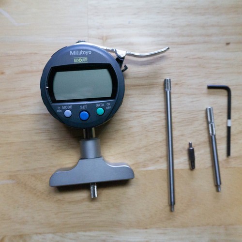 Mitutoyo 547-217S Digimatic Depth Gage 0-8"/200mm Range, .0005"/0.01mm A2 - Picture 2 of 4