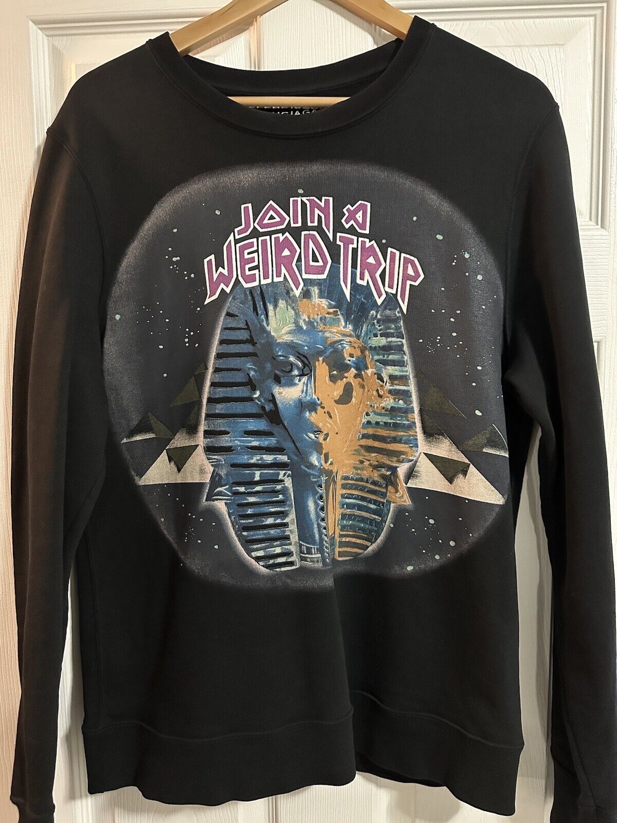 kindben Harmoni Rotere Balenciaga Join A Weird Trip Crewneck 2013 BLACK size Small | eBay