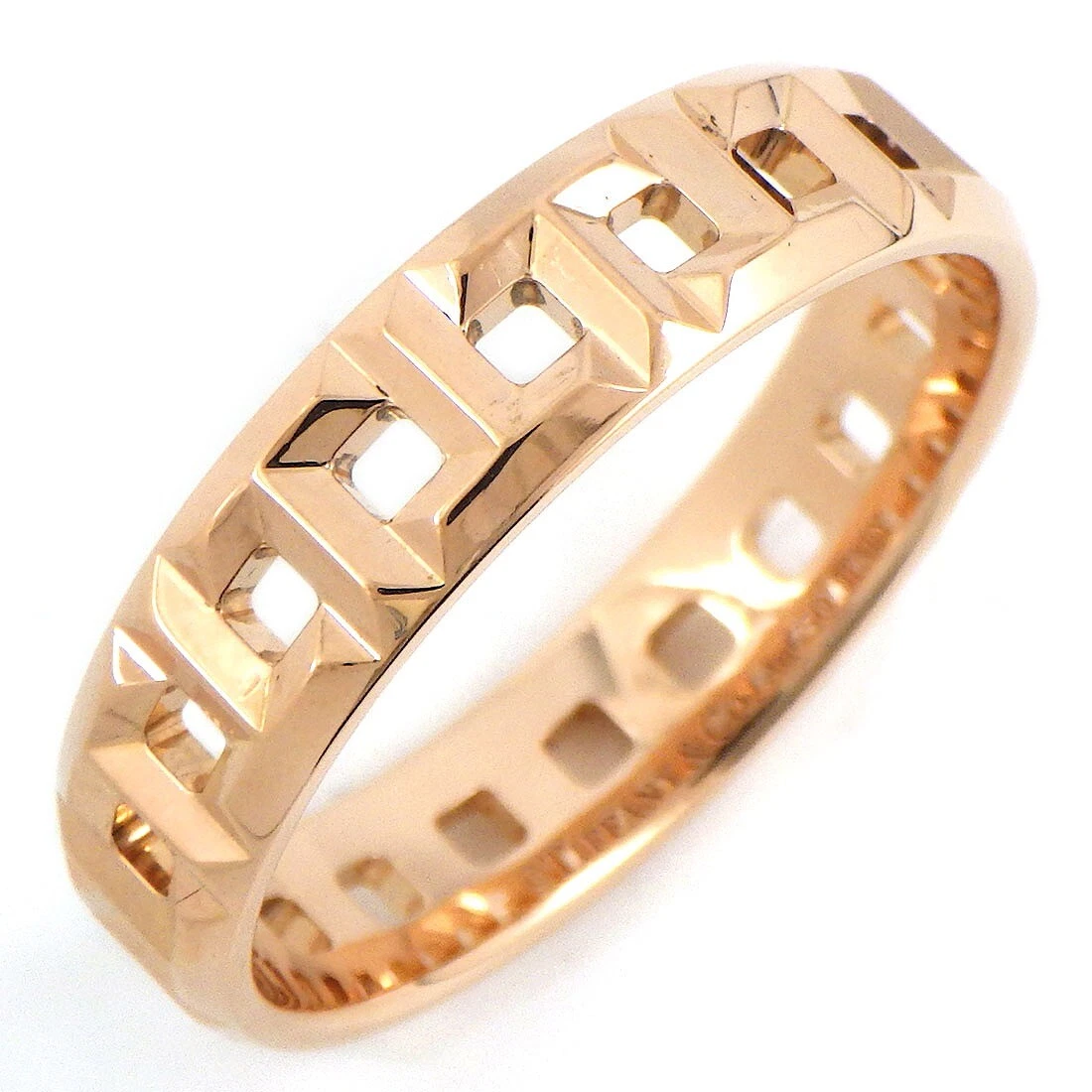Tiffany Co. Ring T True Wide 5.5mm 63064300 Open Square 750RG