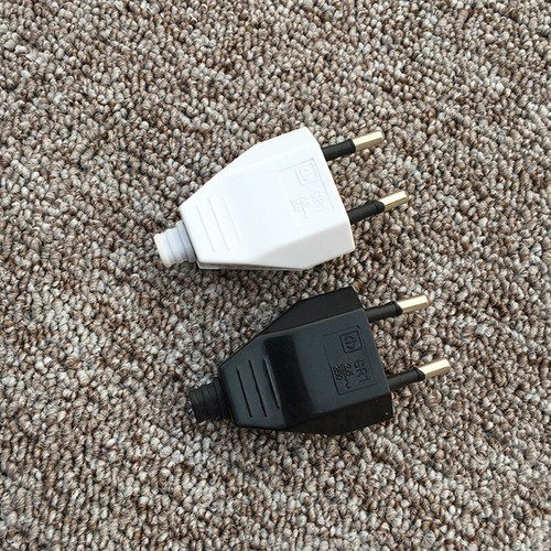 2 Pin EU European US Male Plug AC Electrical Socket Adapter 250V Replacement _yi - Afbeelding 12 van 14