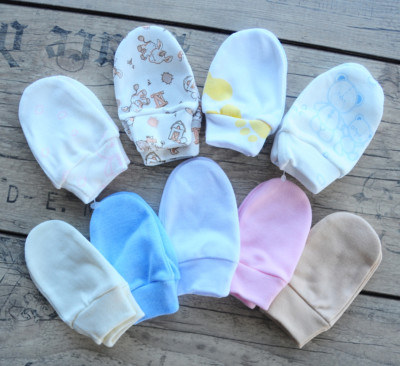 Fäustlinge Kratzfäustlinge Baby Handschuhe NEU Unisex Baumwolle Fäustel 50 56