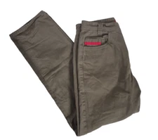 Eastern Mountain Sports Pants Mens 30x31 Olive Green Ranger Plaid Flannel lined