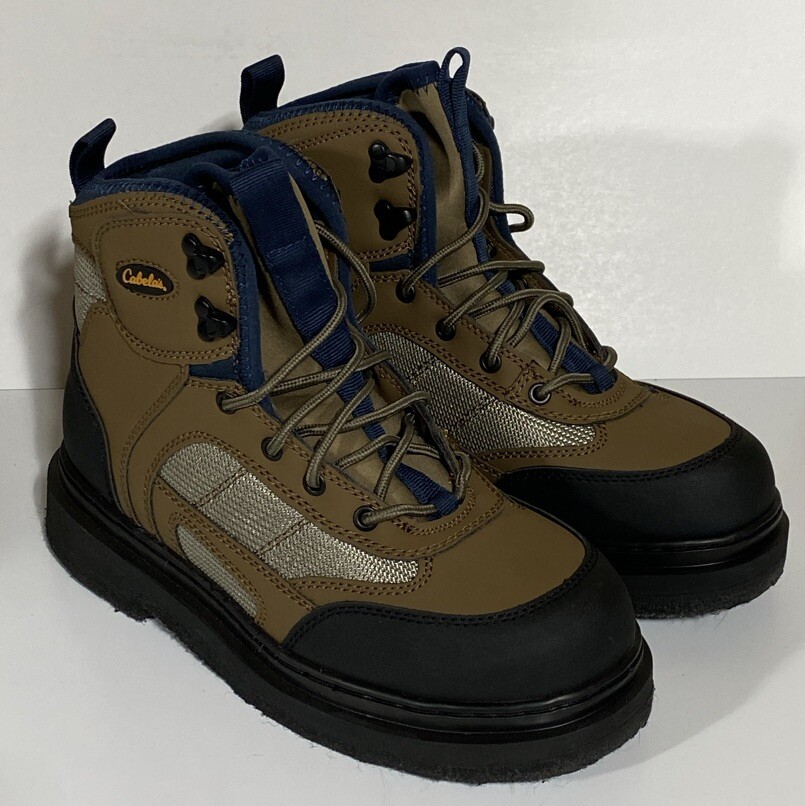Cabelas Ultralight Wading Boots Mens 8 D Felt Sole Fly Fishing Brown 83-0519 ?Cabela Size 8 D Ultralight Brown Felt Sole Wading Boots 83  main image 4