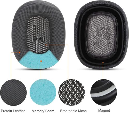 Replacement Ear Pads Cushions For AirPods Max Noise reduction earphone pad - Picture 31 of 51