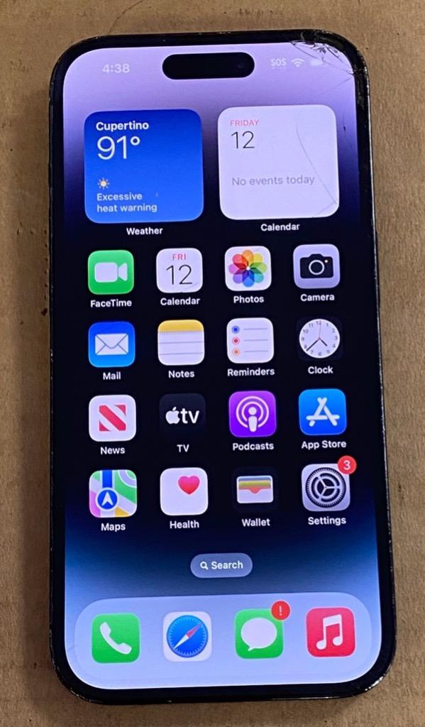 APPLE IPHONE 14 PRO 256GB SPACE BLACK (T-MOBILE) PLEASE SEE APPLE IPHONE 14 PRO 256GB SPACE BLACK (T-MOBILE) PLEASE SEE