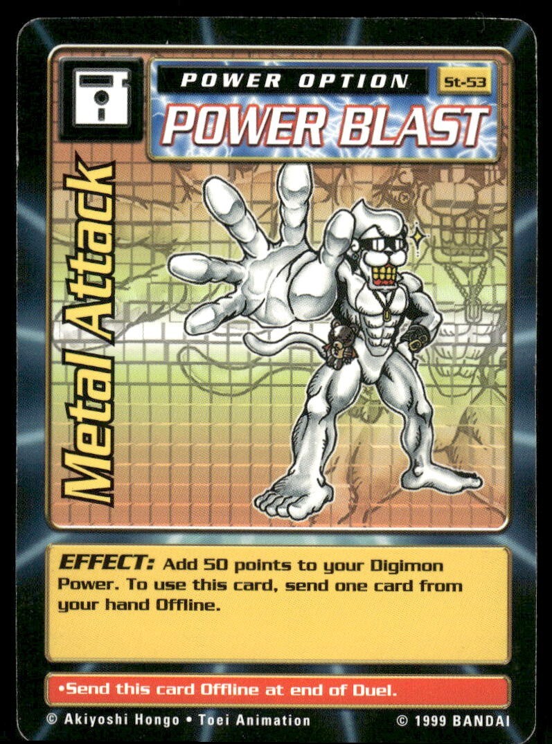 1999 Bandai Digimon TCG Power Blast Metal Attack  St-53 B