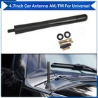 4.7'' Universal Car Antenna Mast Black +Carbon Fiber Auto Truck Aerial Kit Screw