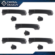 5Pcs Front & Rear Door Handle Set Exterior Outside Fit For 06-10 Hummer H3 H3T