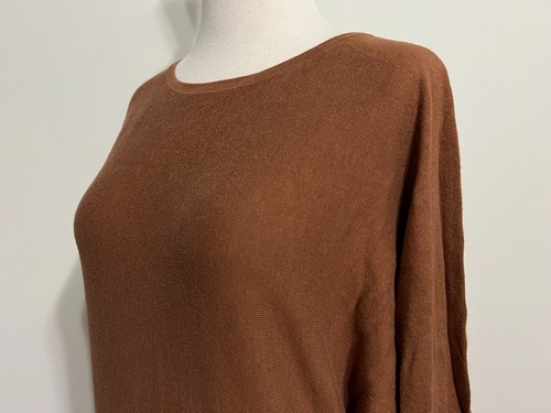 Talbots Bateau Neck Cotton-Blend Dolman Sweater / Knit Top Chestnut Brown Size M - Bild 6 von 17
