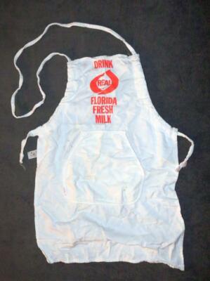 Apron vintage Advertising FLORIDA Fresh Milk Drink Real Dairy Unusual Gift ZM