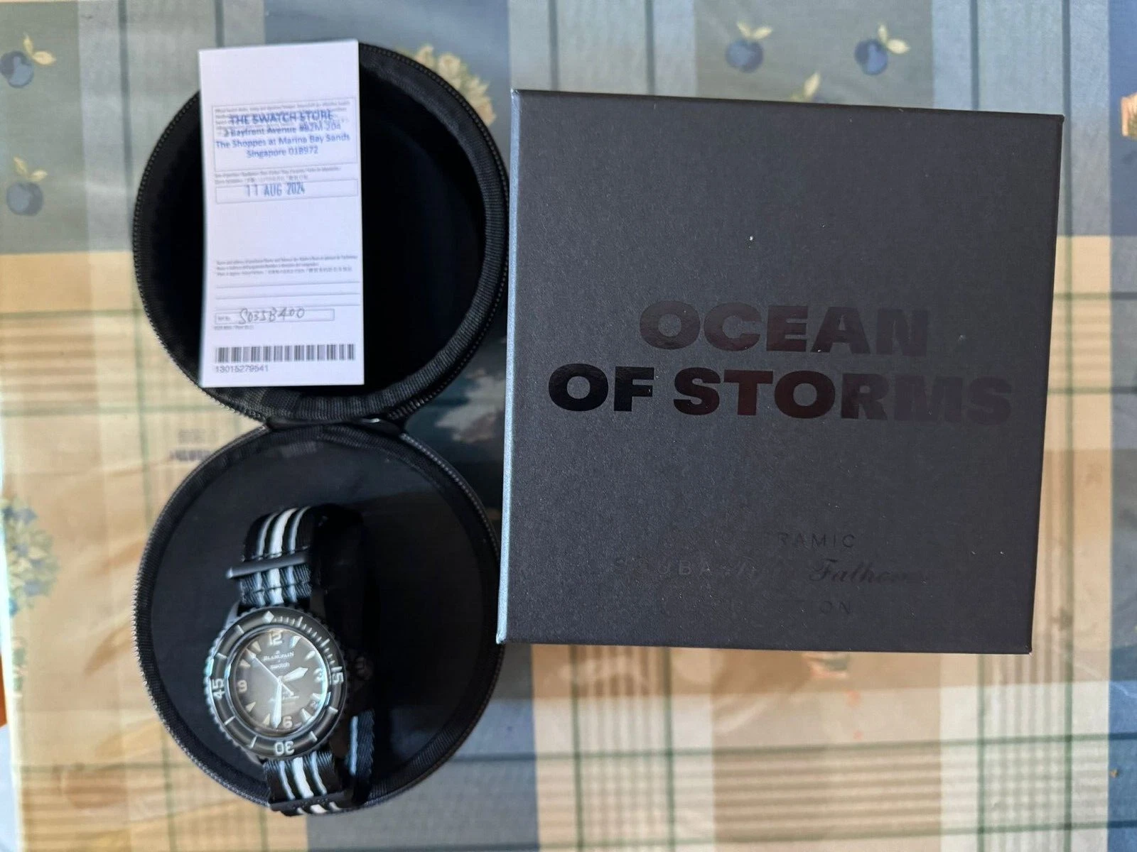 Blancpain — BLANCPAIN ATLANTIC OCEAN OF STORMS SWATCH WATCH WITH BOX