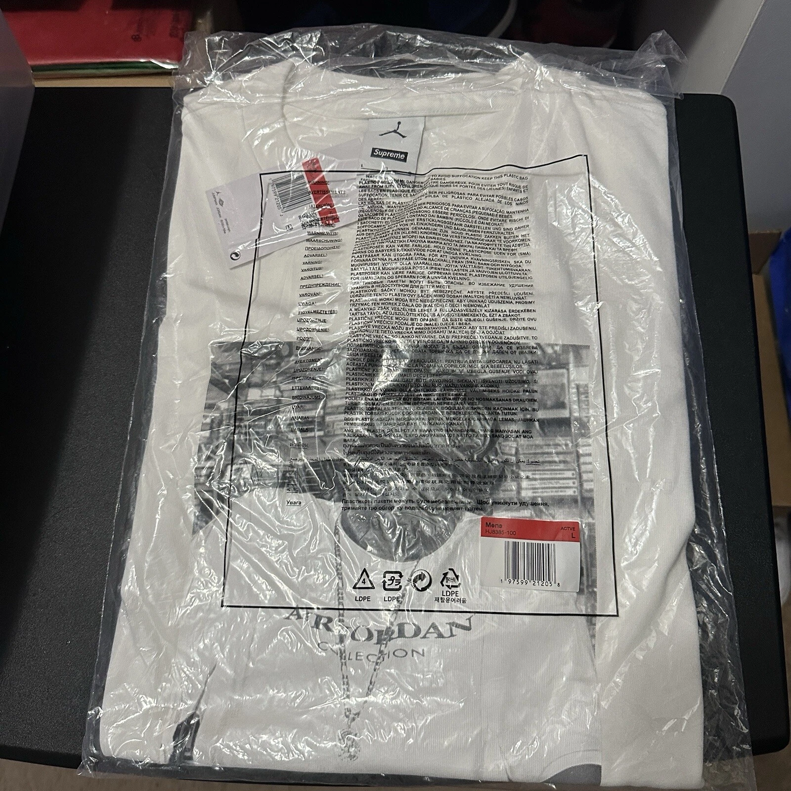 Haut Supreme Jordan Biggie S/S taille L blanc FW24 Supreme New York 2024 neuf