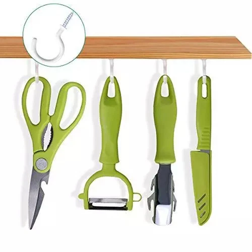 30/60PCS Vinyl Coated Ceiling Hooks,Screw-In Mug Hooks,Kitchen Wall Hooks NEW - Bild 15 von 19