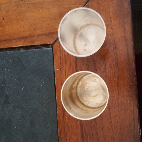 2 Calvin Klein Silverplate Candle Holders 2"x 2 1/2" Votive Cups - Picture 2 of 3