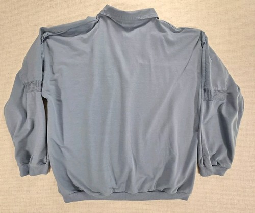 Vintage 80’s Men Banded Collared Long Sleeve Light Blue Shirt Envoy White Tag 2X - Bild 2 von 9