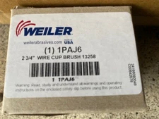 Weiler 13258 2-3/4" Stainless Steel Knot Wire Cup Brush, .020" 1PAJ6 (NEW)
