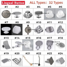 1-10Packs Dental Orthodontic Bondable Lingual Buttons Round/Rectangular Base