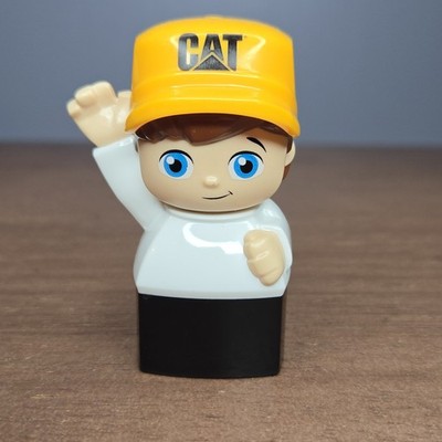 Mega Bloks CAT Dump Truck Construction Worker Replacement Toy 2.5 